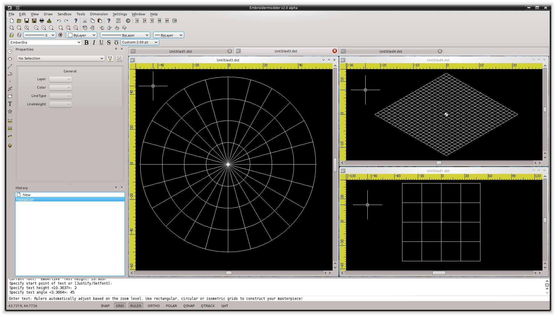 features grid ruler